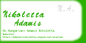 nikoletta adamis business card
